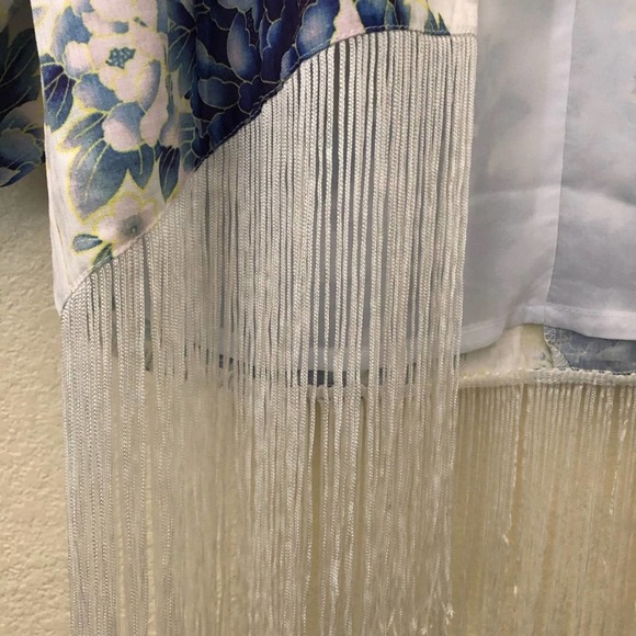 Ark & Co Floral Open Front Tassel Bottom Cardigan - Picture 5 of 7